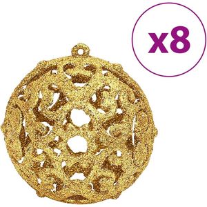 vidaXL - Kerstballen - 100 - st - 3/4/6 - cm - goudkleurig - en - wijnrood