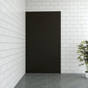 Aica B:100xH:210cm mat zwart aluminium composiet platen , 3 mm dik-Set van 1 douchewandpanelen inclusief profielen-Wandpanelen