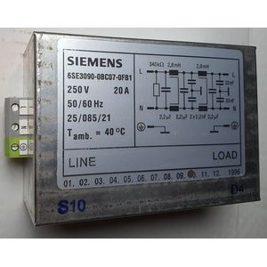 20A 250V EMC/RFI netfilters, 2-stage, Siemens 6SE3090-0BC07-0FB1 ofwel B84142B20R2, RFI filters, (TDK B84142B0020R000). Flinke korting bij hogere aantallen.