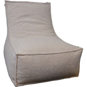 Lounge zitstoel/zitzak - kind - teddy - beige/roze