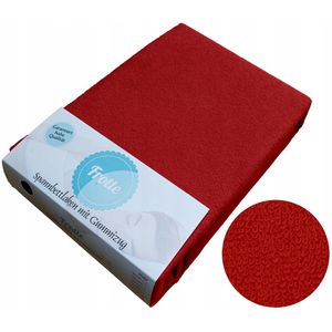 Dikte Frotté Hoeslaken met Elastiek 180x200 cm - Rood