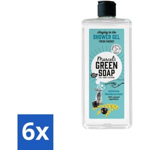 Marcel's Green Soap - Douchegel - Mimosa & Zwarte Bes - Verzorgend & zacht - 300 ml - Voordeelverpakking - 6 stuks