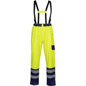 Opsial regenbroek - Darius - High Visibility - geel/marine blauw - maat XL