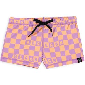 Beach & Bandits - Zwembroek - Checkered Beach - UV Beschermd - Paars/Oranje - Geblokt - Maat L