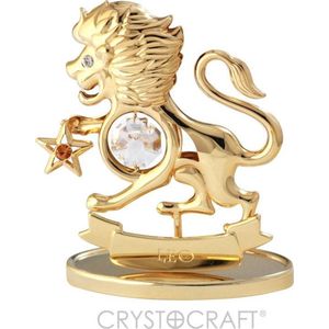 Sterrenbeeld Leo ( Leeuw )24 k verguld met Swarovski kristallen