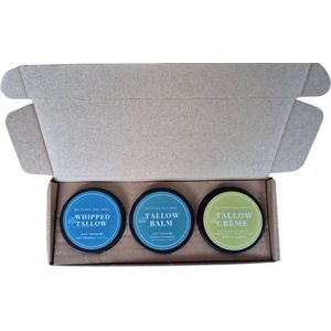 HTZA - Tallow Verzorgingspakket - 3 Producten (3x60ml) -Tallow Balm - Whipped Tallow - Tallow Crème