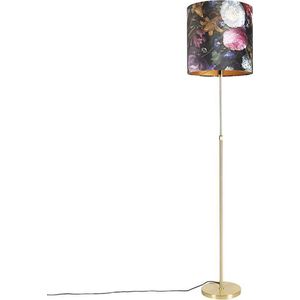 QAZQA parte fl - Klassieke Vloerlamp | Staande Lamp met kap - 1 lichts - H 1865 mm - Multicolor - Woonkamer | Slaapkamer | Keuken