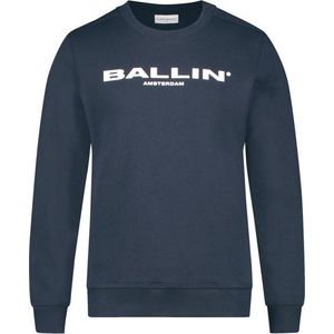 Ballin Amsterdam - Jongens Regular Fit Original Sweater - Blauw - Maat 128