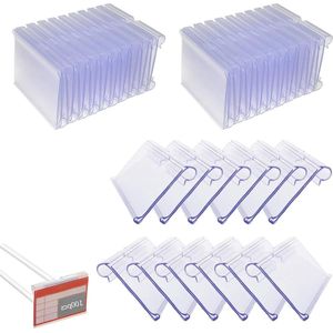 100 stuks transparante pvc prijskaarthouders - Herbruikbaar voor grote winkelcentra, supermarkten en kleine winkels Washing Machine