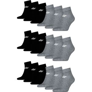 Puma - Unisex Sneakersokken - Set van 6 - Enkelhoog
