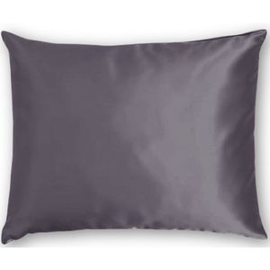 100% Zijden kussensloop Antraciet hotelsluiting | 19MM Kussensloop | 60x70cm | 100% moerbei zijde | Dubbel gestikte naden aan de binnenkant
