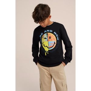 WE Fashion Jongens SmileyWorld® sweater met opdruk