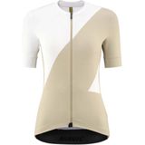 Mavic Aksium Graphic Korte Mouw Wielertrui Beige,Wit S Vrouw