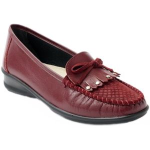 Leren sleehakken met franje