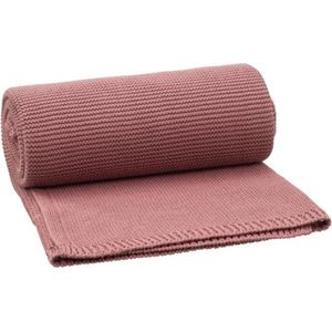Fresk Kinderdeken 80 x 100 cm - Babydeken - Wiegdeken - Ledikant deken - Gebreid - Roze - Rose Dawn