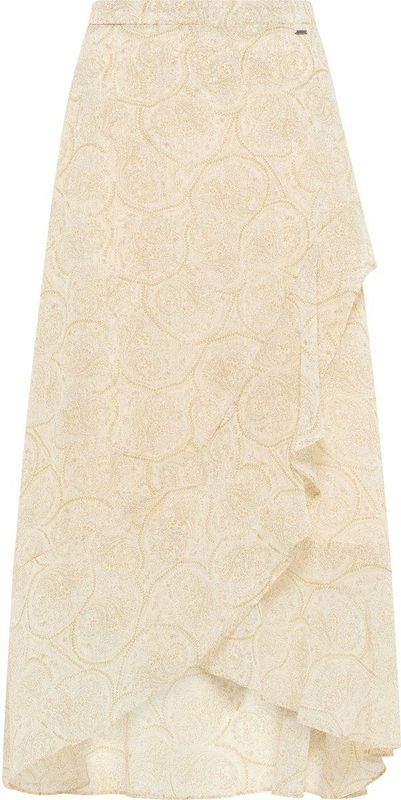 DreiMaster - Rock - Wit - Veelkleurig - Maxirok van Wol