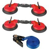 2x RODAC Glasdragers met Spanband en Ratel - 100 kg