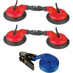 2x RODAC Glasdragers met Spanband en Ratel - 100 kg