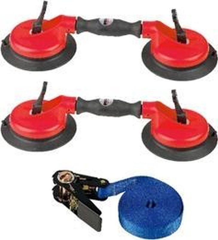 2x RODAC Glasdragers met Spanband en Ratel - 100 kg