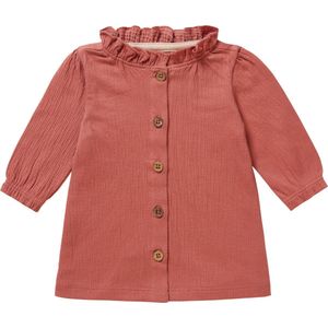 Noppies Girls Dress Covington long sleeve Meisjes Jurk - Brick Dust - Maat 50