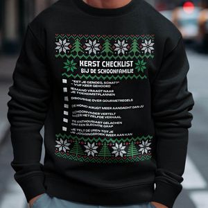 Kerst Trui Zwart Kerst Checklist - Bij De Schoonfamilie L