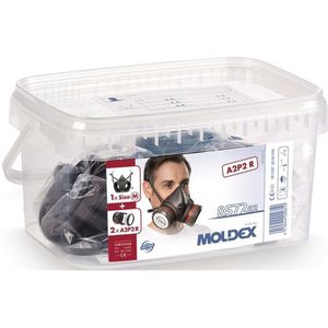 Moldex - Adembeschermingsbox - Stofmasker - 1 stuk - Inhoud: 1x halfmasker 800201, 2x deeltjesfilter, 2x gasfilter, 2x filteradapter