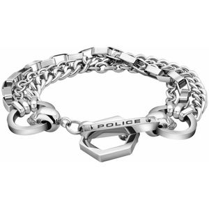 Police - Pejlb 2010001 - Armband - Grijs - Roestvrij Staal - Veelkleurig Ontwerp