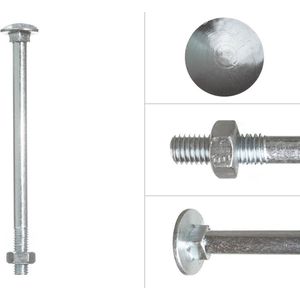 Wovar Slotbouten Verzinkt M8 x 130 mm | 100 stuks