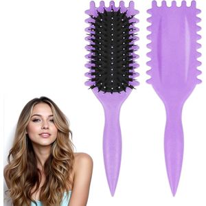 Multifunctionele Krultang en Stylingborstel - Groene Krulborstel voor Gedefinieerde Haarstijl