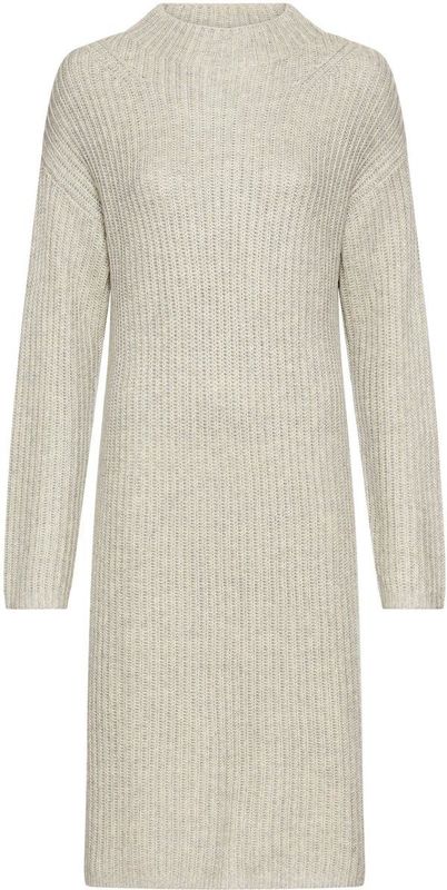 camel active Gebreide jurk met ronde halslijn - Maat womenswear-XXS - Lichtgrijs
