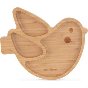 ML Baby: BORD KUIKEN 26,3x25x3cm, in bamboe en silicone, 6m+