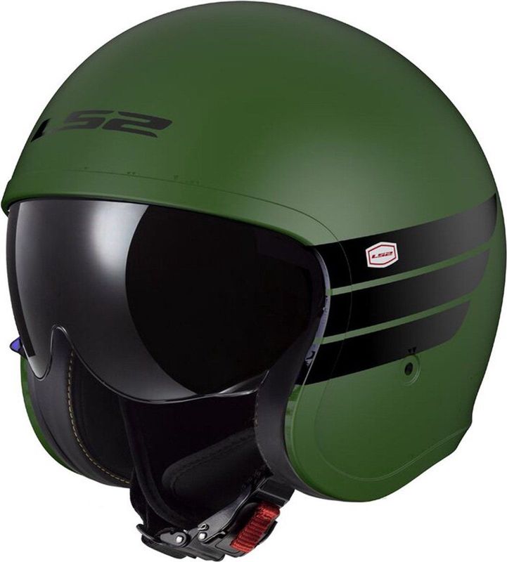 LS2 - Spitfire II Retro OF599 - Motorhelm - Groen - Polycarbonaat