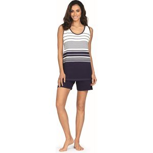 Comtessa shortama blauw gestreept