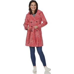 Roxy trench coat red/white-XXXL