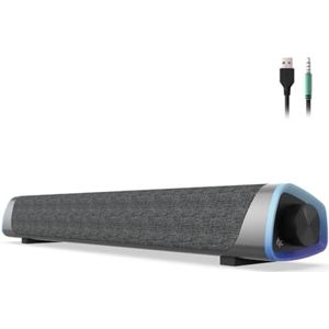 Soundbar pc - Pc soundbar - Computer soundbar - Soundbar computer - 41,5 x 10 x 8 cm - Grijs