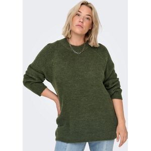 ONLY CARMAKOMA CARJADE L/S PULLOVER KNT GROEN maat L = 50/52