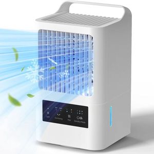Compacte Mobiele Airco Zonder Afvoer - met LED-Scherm - Mobiele Airco Zonder Slang - Mobiele Airco Voor Slaapkamer – Wit