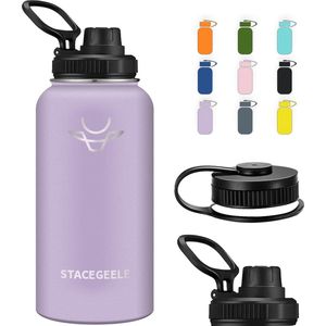 Roestvrijstalen drinkfles, 950 ml, thermosfles met schroefsluiting, geïsoleerde waterfles voor sport, lekvrije thermosfles, BPA-vrij, dubbelwandig, geschikt voor koolzuurhoudende dranken
