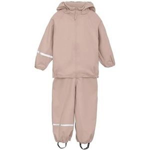 Unisex Basic Recycle PU Regenkleding Set voor Kinderen - Misty Rose, Maat 80