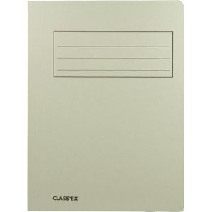 Class'ex dossiermap, 3 kleppen ft 23,7 x 34,7 cm (voor ft folio), grijs 50 stuks