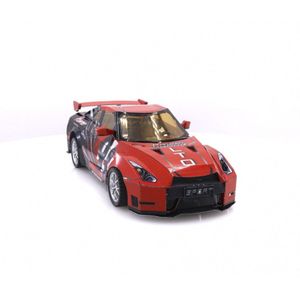 Bouwpakket Miniatuur Nissan Sportscar GTR- metaal- gekleurd