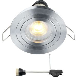 Coblux LED inbouwspot - 4W / rond / dimbaar / kantelbaar/ 230V / IP20 / downlights / plafondspots / spotjes / inbouwspots / woonkamer / spotlight / GU10 fitting / warmwit