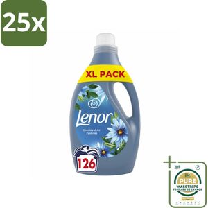 25 x Lenor - Wasverzachter - Zeebries - Fris & Zacht - 126 Wasbeurten - Grootverpakking - Wasverzachter Zeebries - Frisheid Wasmachine - Geur Wasverzachter - Kustgeur Wasmachine - Ylang Ylang Wasverzachter