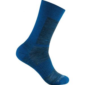 Wrightsock Coolmesh Merino Crew - Electric blue/Grijs - 34-37