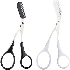 Allecto Plus - Wenkbrauwvormschaarset - Zwart en Wit - Precisie Haarverzorging