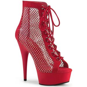 Pleaser - DELIGHT-600-33RM Plateau Laarzen - US 8 - 38 Shoes - Rood