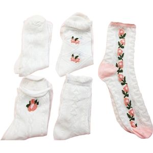 BamBella® 5 paar Sokken wit Huis sokken Maat 36 t/m 41