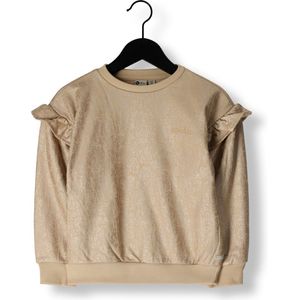 DAILY7 Sweater Fancy Ruffle Truien & Vesten Meisjes - Sweater - Hoodie - Vest- Beige - Maat 110
