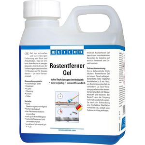 WEICON Roestverwijderaar Gel 1L, krachtige roestverwijderaar voor metaal, auto, industrie & ambacht, oplosmiddelvrij & op natuurlijke basis