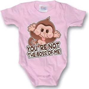Hybris Kinder You Re Not The Boss Of Me Body SH-13-BT053-L68 Pink-6-12Monate